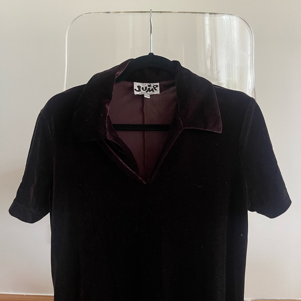 Chocolate Brown Velvet Mini Dress